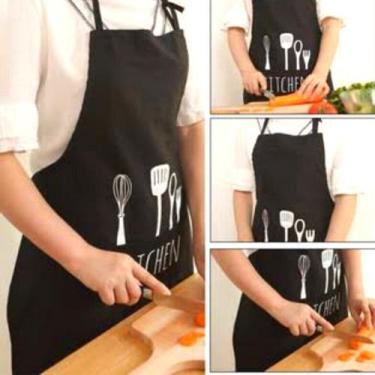 Imagem de Avental Cozinha Churrasqueiro Cozinha Bolso Alças Impermeável Estampa 