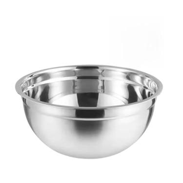 Imagem de Tigela Inox Bowl Profissional, 26cm de Diâmetro, Aço Inoxidável, Multiuso para Cozinha, 12,5cm Altura, Resistente à Corrosão, Fácil de Limpar Preparar servir Bolos Massas Molhos Salgados