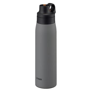 Imagem de TIGER MCS-A60EH Garrafa de água, 600 ml, canudo de aço inoxidável, garrafa de caneca, garrafa de aço inoxidável, garrafa isolada a vácuo, isolamento a frio, para uso doméstico, copo, cinza