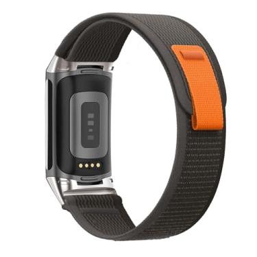 Imagem de Pulseira de nylon compatível com Fitbit Charge6/Charge5, pulseira de relógio esportiva de substituição para Fitbit Charge 6/5 feminina e masculina