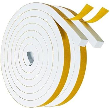Imagem de Fita de vedação de espuma autoadesiva forte, fita de vedação de espuma para portas e janelas, tiras de isolamento à prova de intempéries à prova de som, tira de vedação AC, anticolisão, antiinsetos (1