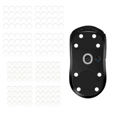 Imagem de TNJPSEK 160 peças deslizantes para mouse de ponto, adesivos universais de 6 mm e 7 mm PTFE para patins, almofadas deslizantes lisas compatíveis com todos os mousepads, tapete de patins de vidro