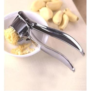 Imagem de Espremedor de Alho em Metal Galvanizado 15,5 cm Prático e Resistente