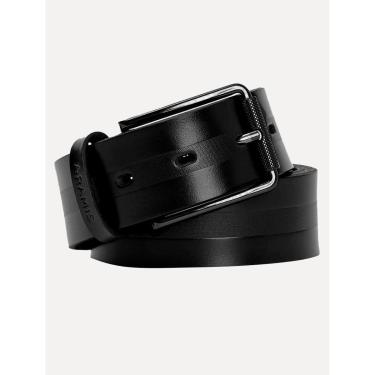 Imagem de Cinto Aramis Masculino Basico Couro Pinstripe Preto-Masculino