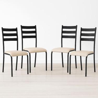 Imagem de Kit 4 Cadeiras de Cozinha Sala Jantar Varanda Sala de Estar Epoxi 541.