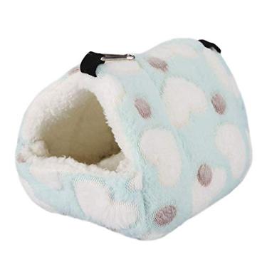 Imagem de Zerodis Inverno Quente Macio Pet Rede Gaiola Casa para Hamster Dormir Ninho Pet Cama Esteira (22 * 21)