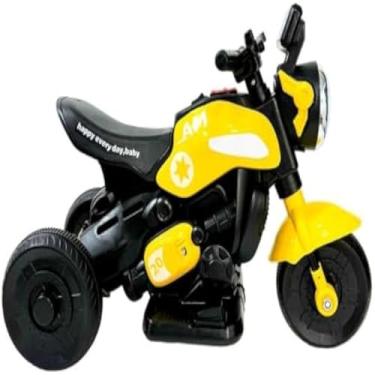 Imagem de Mini moto, veiculo, esportivo, movido eletricamente, leve, rapido, compacto, amarelo, agil