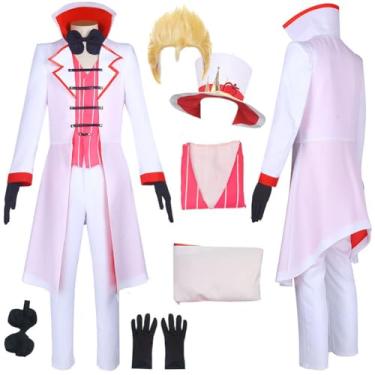 Imagem de Uniforme de cosplay luvas de manga comprida para homens (rosa + peruca, M)