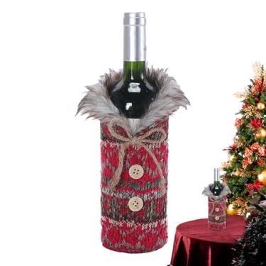 Imagem de Sacolas Para Vinho De Natal,Proteção Decorativa Multifuncional,Capa Decorativa Para Garrafas - Presente Festivo Para Amigos Decoração De Casa Cozinha Bar Celebrações Natalinas