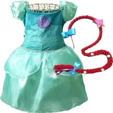 Imagem de Fantasia infantil sereia, cauda brilhante, diversao aquatica, festa tematica, cintilante e leve.