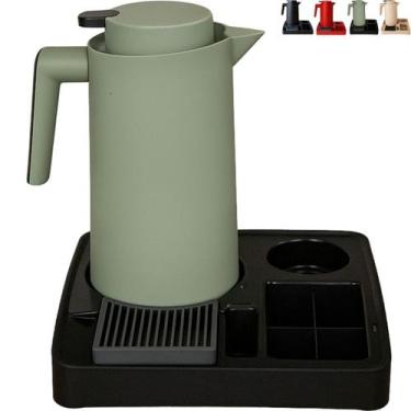 Imagem de Kit Garrafa Térmica 1L VerCelli com Bandeja Cantinho Café Organizadora