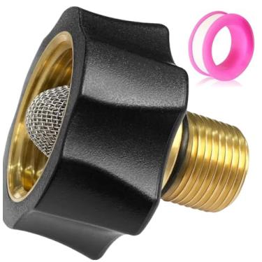 Imagem de Boltigen 2 peças de encaixe de entrada de água de latão, conexão de bomba macho NPT de 3/20.3 cm e conector de mangueira de jardim fêmea de 3/10.2 cm, substituição do adaptador de bomba de lavadora de