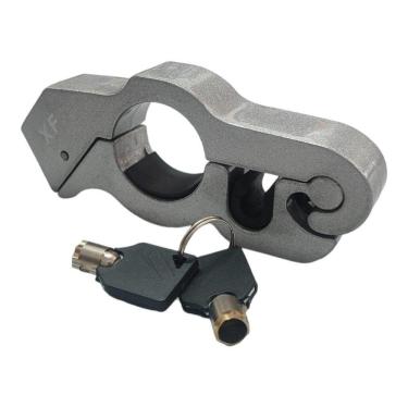 Imagem de Trava Antifurto Trava Manete Freio Acelerador Moto Reforçado Trava De Moto Prata