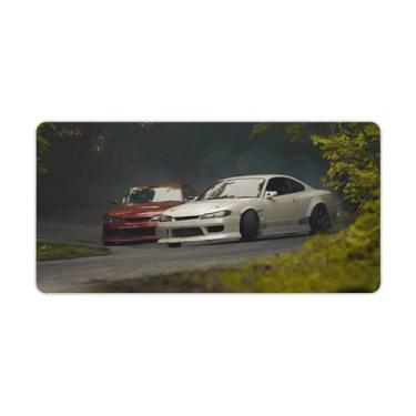 Imagem de Drift JDM Carro Branco S15 Vs Vermelho S15 Grande Gaming Mouse Pads Base de Borracha Antiderrapante Tapete de Mesa Laptop Acessórios de Computador Suprimentos Bloco de Escrita para Escritório Casa 30