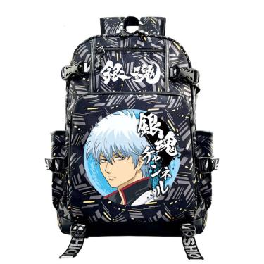 Imagem de Mochila escolar Gintamas Sakatas Gintokis Anime 35x20x47cm