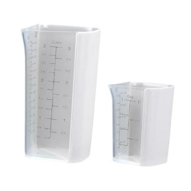 Imagem de ＫＬＫＣＭＳ Conjunto de 2 Copos Medidores para Cozinha Doméstica com Marcações em ml/oz, Capacidades de 750ml e 250ml, Ideais para Medir Líquidos como Farinha e