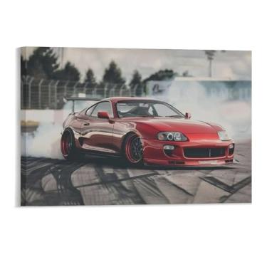 Imagem de HouLaiZhe Red Drift Jdm Sup Cool Posters Tela Estética Decoração de Quarto Pintura de Parede Impressões Sala de Galeria Decoração de Parede para Quarto Sala de Estar Escritório 11 x 17 polegadas (28 x