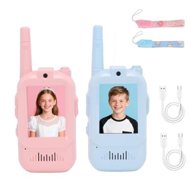 Imagem de VBESTLIFE Walkie Talkies Infantis Com Vídeo, Rádios de Brinquedo Com Tela e Efeitos de Voz Divertidos, Brinquedos de Aniversário, Presentes para Meninos e Meninas de 3 a 12 Anos
