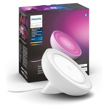 Imagem de Philips Hue Lâmpada inteligente de ambiente branco e colorido, funciona com Amazon Alexa, Apple Homekit e Google Assistant, compatível com Bluetooth, com fio, branco