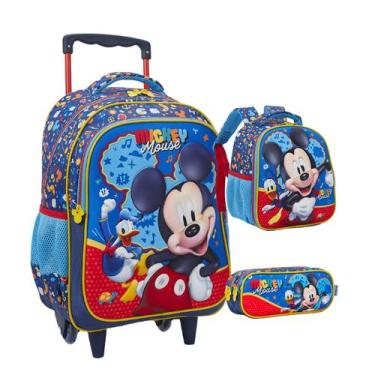 Imagem de Kit Mochila Infantil Mickey SE Menino Lancheira Estojo - Xeryus