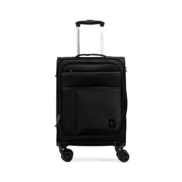 Imagem de Mala de Bordo 10kg Bagaggio Lyon Poliéster 360 Viagem ANAC Cor:Preto -