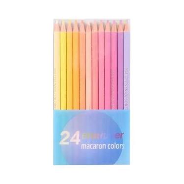 Imagem de 12/24/50/72 Macaron Pastel Lápis de cor profissional Soft Core para es