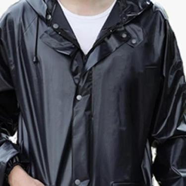 Imagem de Fafeicy Conjunto de Roupa de Chuva Dividida, Capa de Chuva de PVC Impermeável e Calças de, Respirável à Prova de para Ciclismo Ao Ar Livre e Atividades para Homens e Mulheres (L)