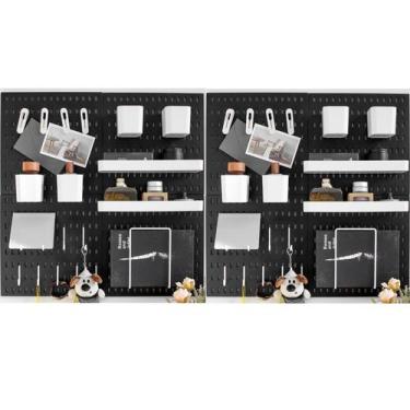 Imagem de Kit de Pegboard de parede RIVTUN 50,4 x 25,2 cm - Preto