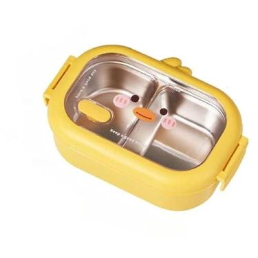 Imagem de Marmita Térmica Inox Grande Capacidade 1000ml Pote Divisória Hermético Pato