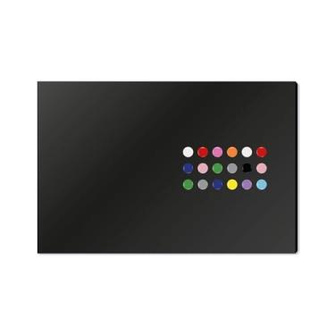 Imagem de Painel de Metal 90x60cm p/Fotos, Recados, Notas + 36 Imãs (Preto)