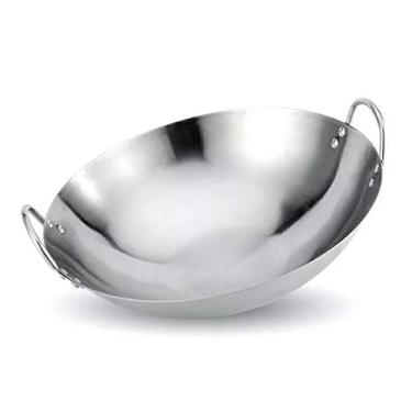 Imagem de Conjuntos de panelas de aço inoxidável sem revestimento, fogão de indução a gás, panela de cozimento, panela de cozimento, panela manual, frigideira, feita à mão, restaurante, chef, hotel (tamanho: 30