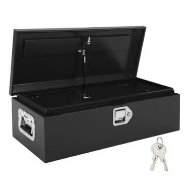 Imagem de Garvee Caixa de ferramentas para caminhonete, 76 x 33 x 24 cm, caixa de ferramentas de metal de aço resistente para caminhonete, organizador de armazenamento seguro, design à prova d'água, tampa de