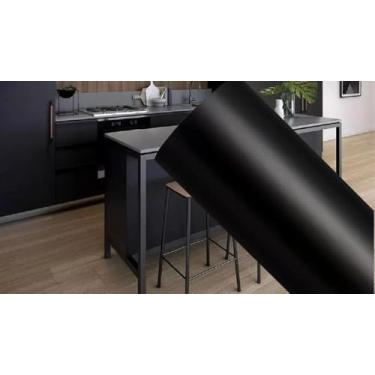 Imagem de Cozinha Quarto Papel de Parede Lavável Brilhante Mármore Cor de Gelo(Preto Fosco (10mx45cm）)