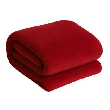 Imagem de Manta Cobertor Em Microfibra 180x200cm Casal Toque Aveludado 1 Peça | ADMIRARE (VERMELHO)