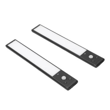 Imagem de Hyuduo 2 Peças de Luzes Sob o Armário Recarregáveis ​​LED Luzes de Sensor de Movimento Com ímã Embutido para Armário de Cozinha Despensa Porão Escadas Corredor Estante