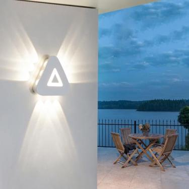 Imagem de GZZBMY Lâmpada de parede LED externa IP65 à prova d'água iluminação de parede de alumínio moderno minimalista arandelas interior/exterior para terraço varanda corredor escada entrada (luz branca