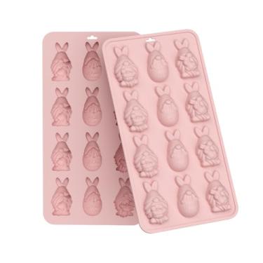 Imagem de Molde de silicone anão coelhinho da Páscoa, molde de doce de pudim de chocolate de grau alimentício, ferramenta de cozimento de fácil liberação para decoração de bolos e artesanato.