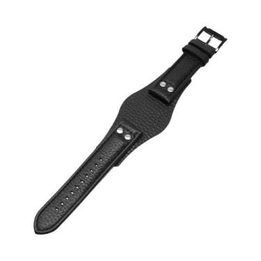 Imagem de Pulseira De Relógio Masculina Em Couro Genuíno 20mm 22mm Com Rebites P