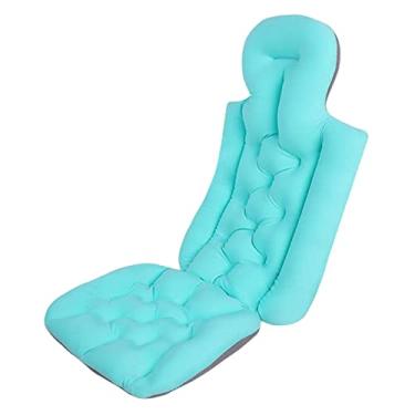 Imagem de DimyFew Almofada de Banheira de Corpo Inteiro, Suporte Traseiro Respirável Adulto para Salão de Beleza, Azul
