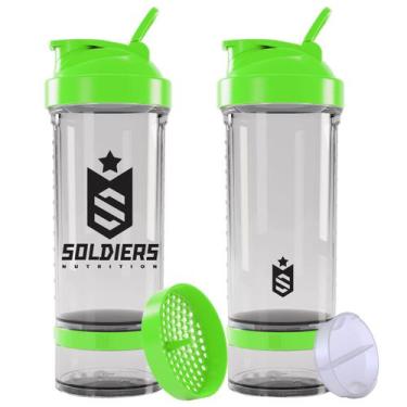 Imagem de Coqueteleira Pro 700ml Verde Soldiers Nutrition