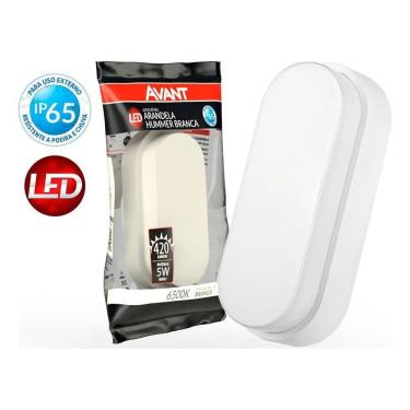 Imagem de 2X Luminaria Arandela Led 5W Sobrepor Branca 6500K Ip65 Avan