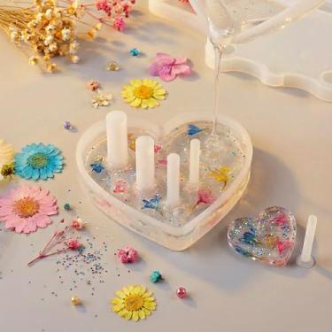 Imagem de 50 peças de furos de resina de silicone: 5 tamanhos 5/162.6 cm-5/40.6 cm (2-8 mm) não perfurado sem rachaduras reutilizáveis DIY ferramentas de artesanato para joias de epóxi e resina UV, brincos