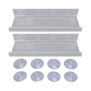 Imagem de Prateleiras de plantas de janela, extensor de peitoril de janela acrílico de 2 peças com ventosas, suporte de plantador flutuante para vasos de flores suculentas internos