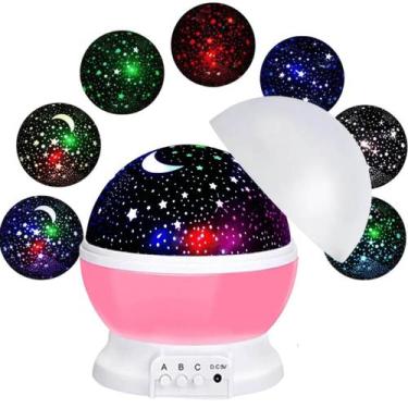 Imagem de Luminária Abajur Projetor Estrelas 360 Colorido Galáxia - Luatek