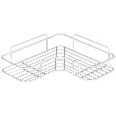 Imagem de Organizador De Chuveiro Para Canto - Triangular Adesivo Sem Furação - Prateleira Armazenamento Canto Para Casa Banho | Para Shampoo Condicionador Gel De Banho Apartamento Dormitório Casa Alugada
