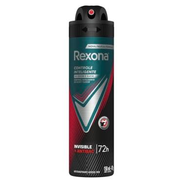 Imagem de Desodorante Antitranspirante Aerosol Masculino Rexona Antibacterial + Invisible 72 horas 150ml (A embalagem pode variar)