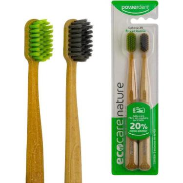 Imagem de ESCOVA DENTAL POWERD ENT 2306 ECOCARE NAT - Escova Dental Ecológica co