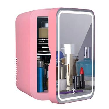 Imagem de Geladeira de Skincare 8 Litros Beleza com Luz LED Termoelétrica Portátil Maquiagem Espelho para Quarto Escritório Armazenamento Cosméticos Cuidados a Pele ETL Listed 110V AC 12V