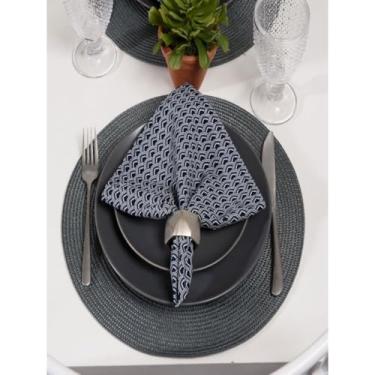 Imagem de KIT 6 PS JOGO AMERICANO SOUSPLAT REDONDO 38cm(Cinza)