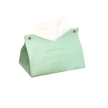 Imagem de x3anggyt5 Capa de caixa de lenços de couro PU caixa de lenços para sala de estar quarto caixa de lenços decoração cozinha desktop casa porta-guardanapos caixa de armazenamento suporte de caixa de